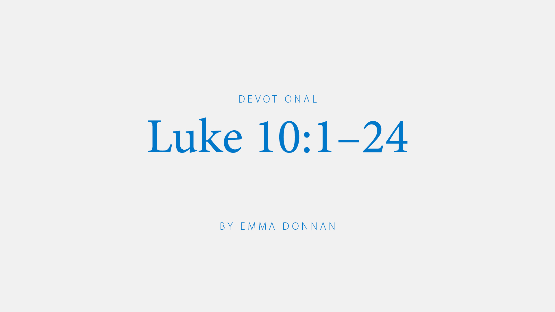 Luke 10:1–24