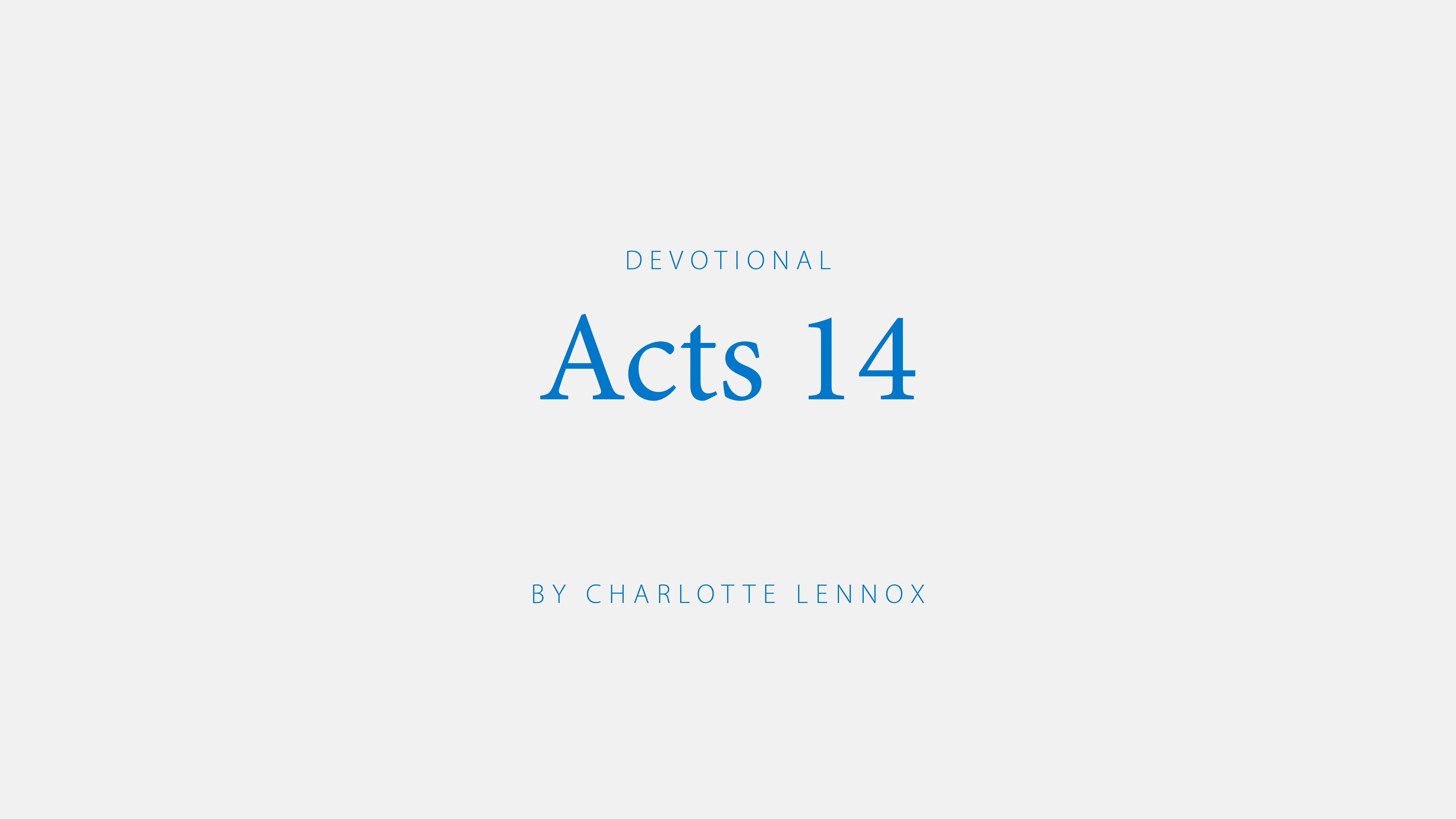 Acts 14